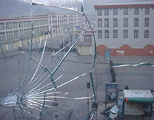 March 14 Lhasa Broken Window